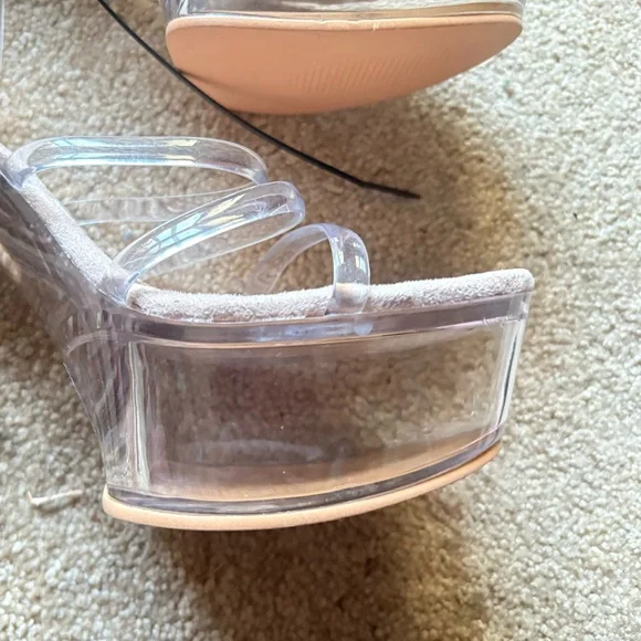 Cape Robbin Stiletto Clear Heels Size 10 - Picture 2 of 6